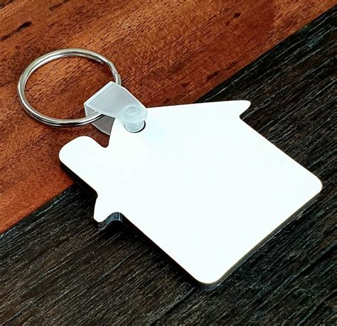 blank sublimation metal house shaped keychain|sublimation key ring.